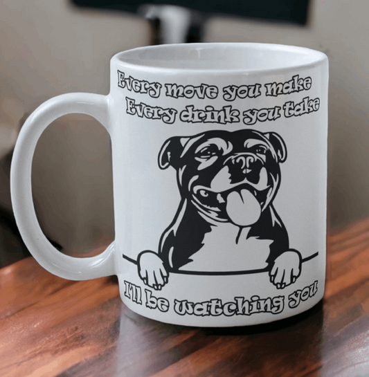 'Staffordshire Bull Terrier' Dog Design Mug - Laser Design Creations