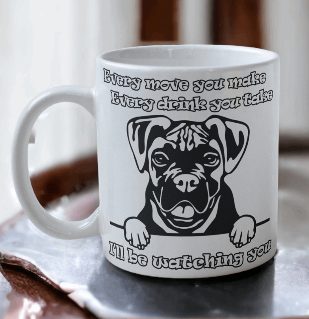 'Boxer' Dog Design Mug - Laser Design Creations