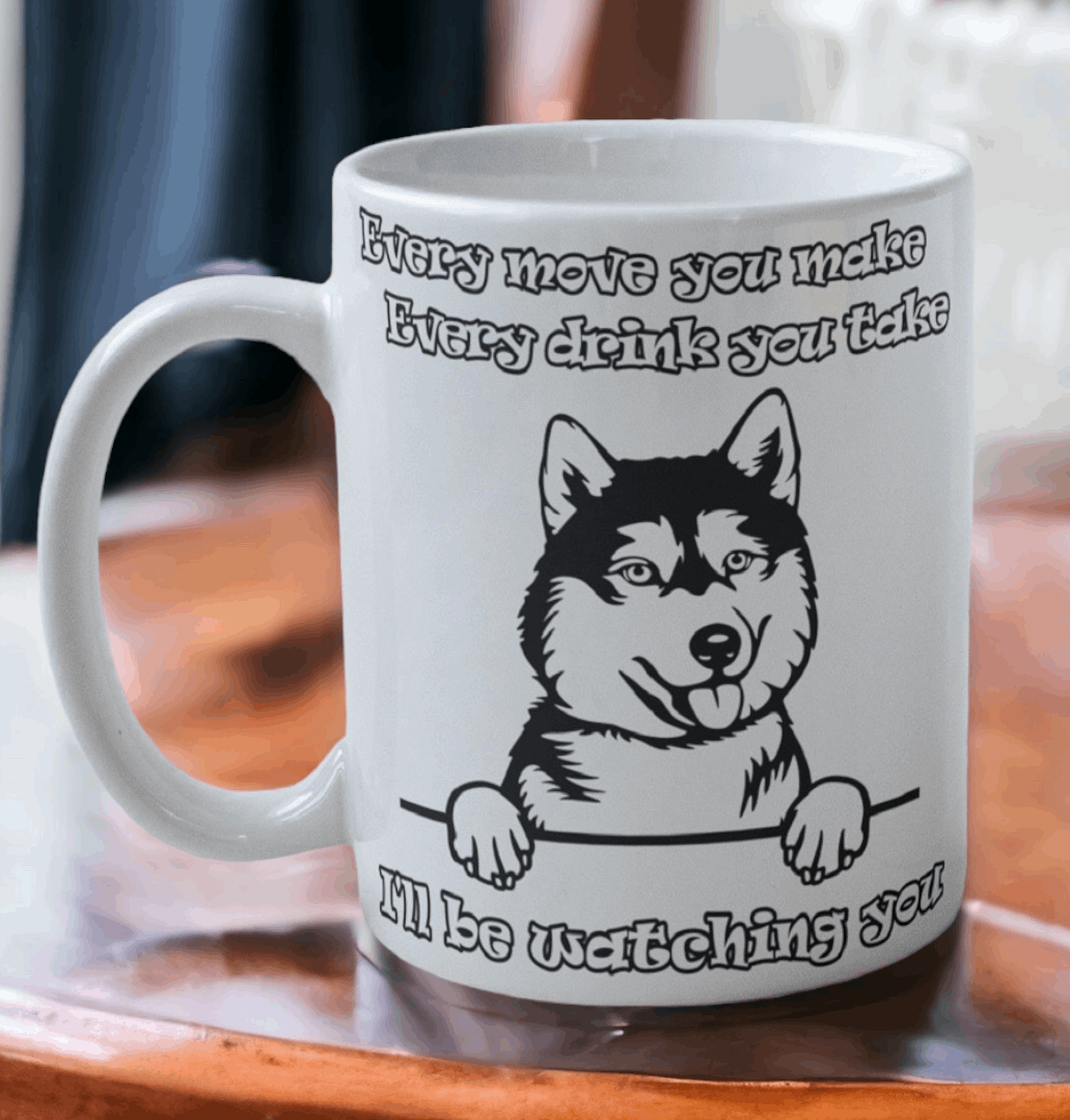 'Husky' Dog Design Mug - Laser Design Creations