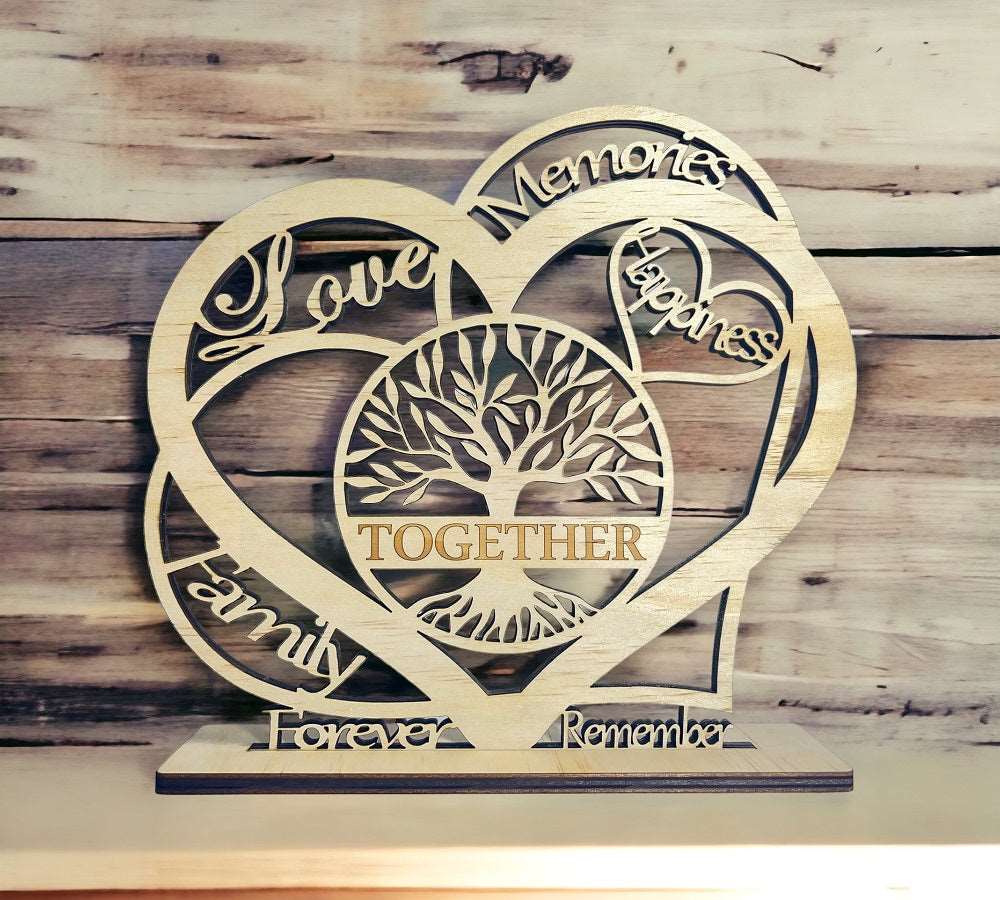 Heart Design Family 'Tree of Life' - Laser Design Creations