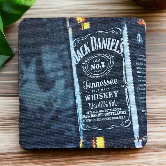 Jack Daniel’s Classic Tennessee Whiskey Art Style - Pack of 4 Neoprene Coasters