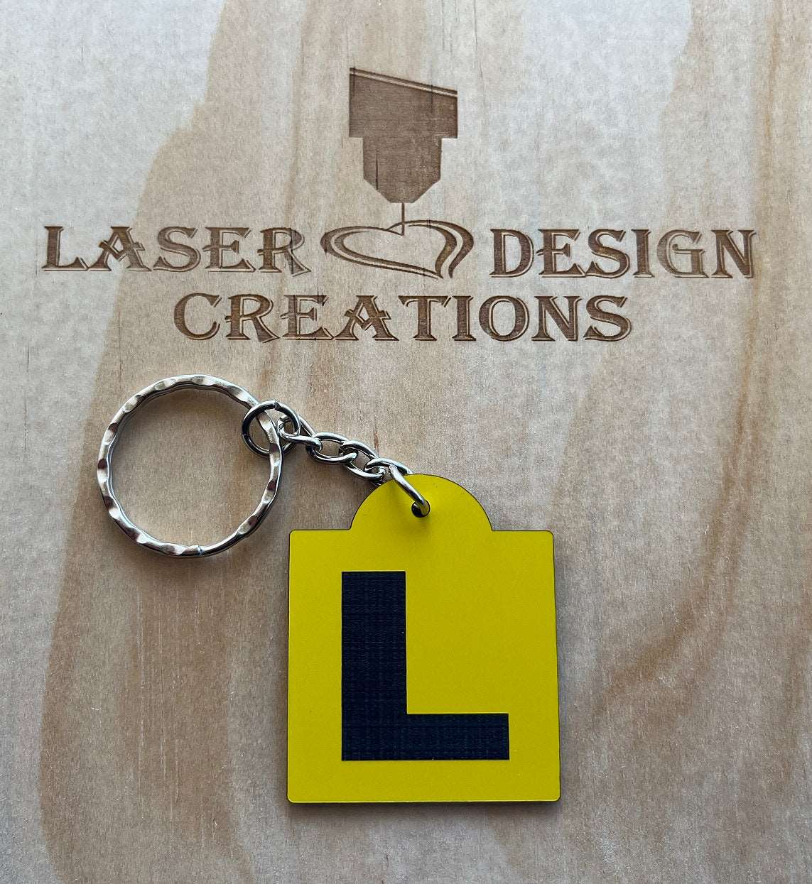 Personalised - L / P1 / P2 Plate (Learner / Provisional) Design Keyring - Laser Design Creations