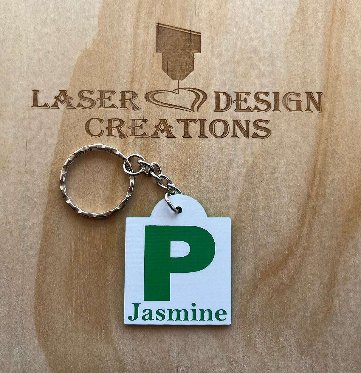 Personalised - L / P1 / P2 Plate (Learner / Provisional) Design Keyring - Laser Design Creations