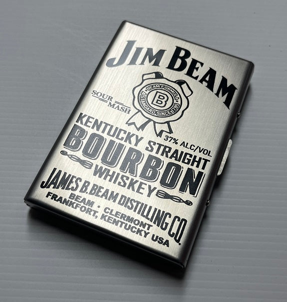 Aluminium Wallet Card Case - Jim Beam Design - Laser Design Creations