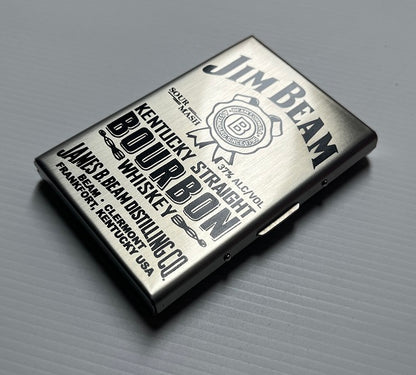 Aluminium Wallet Card Case - Jim Beam Design - Laser Design Creations