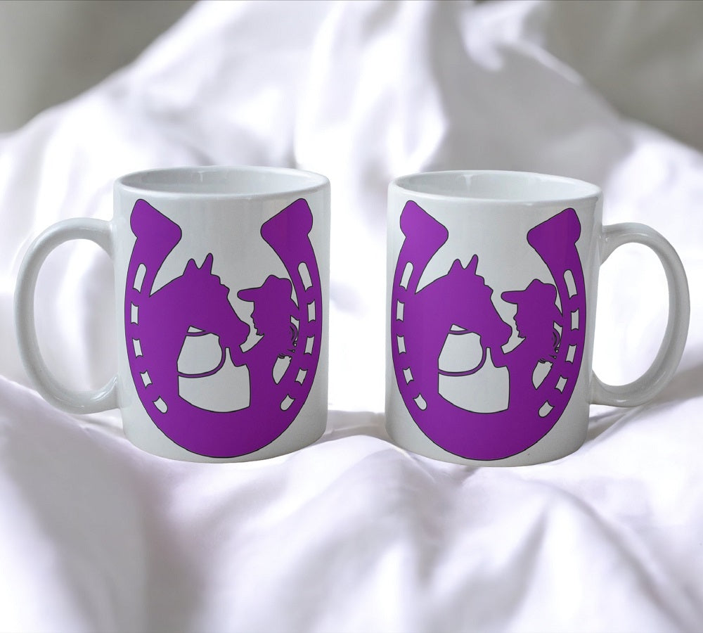 'Horseshoe Cowgirl' Design Horse Theme Mug - Laser Design Creations