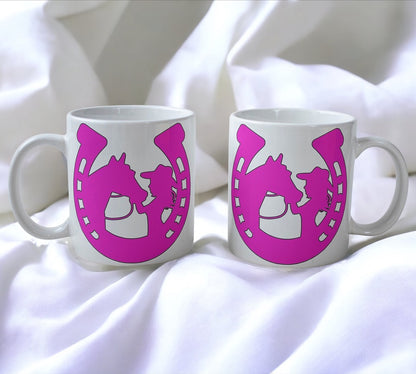 'Horseshoe Cowgirl' Design Horse Theme Mug - Laser Design Creations