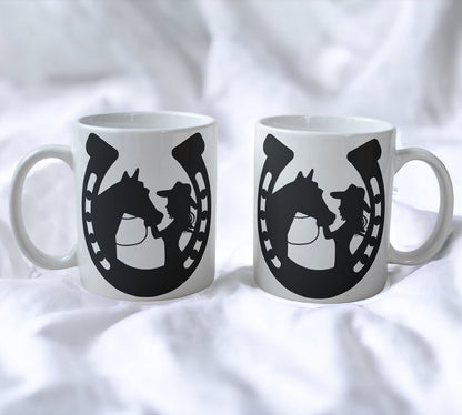 'Horseshoe Cowgirl' Design Horse Theme Mug - Laser Design Creations