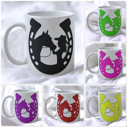 'Horseshoe Cowgirl' Design Horse Theme Mug - Laser Design Creations