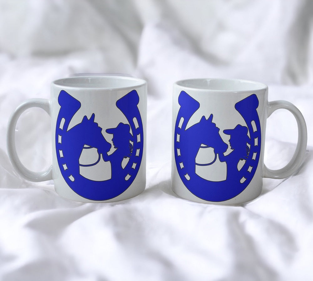 'Horseshoe Cowgirl' Design Horse Theme Mug - Laser Design Creations