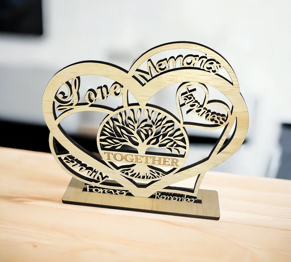 Heart Design Family 'Tree of Life' - Laser Design Creations