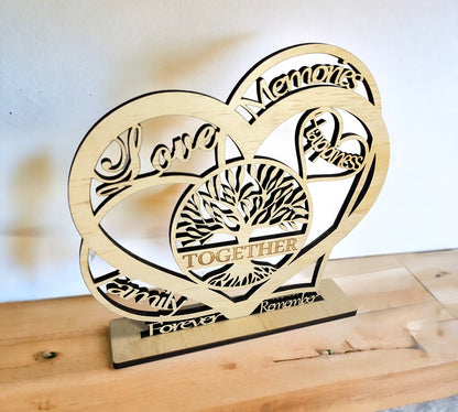 Heart Design Family 'Tree of Life' - Laser Design Creations