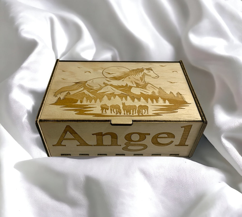 Personalised Gift / Jewelry - Wood Engraved Box - Laser Design Creations